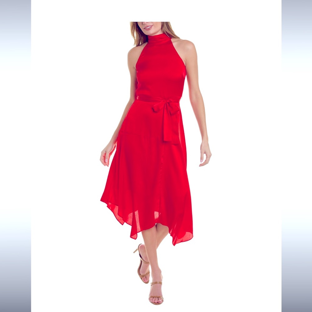 Vince Camuto Satin Halter Dress